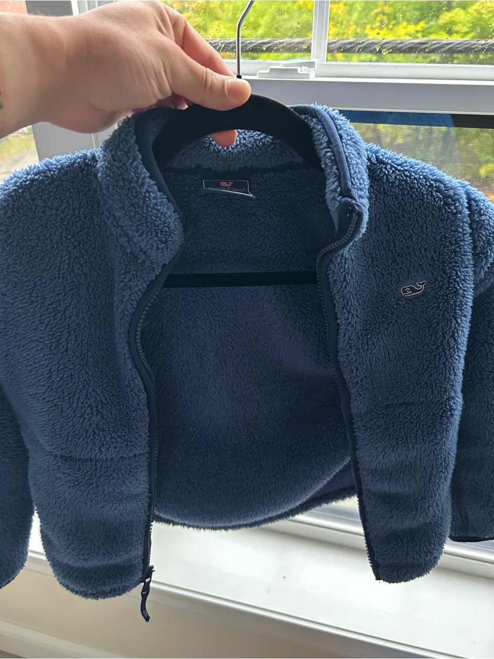 Vineyard Vines Deep Blue Sherpa Zip Jacket - Boys